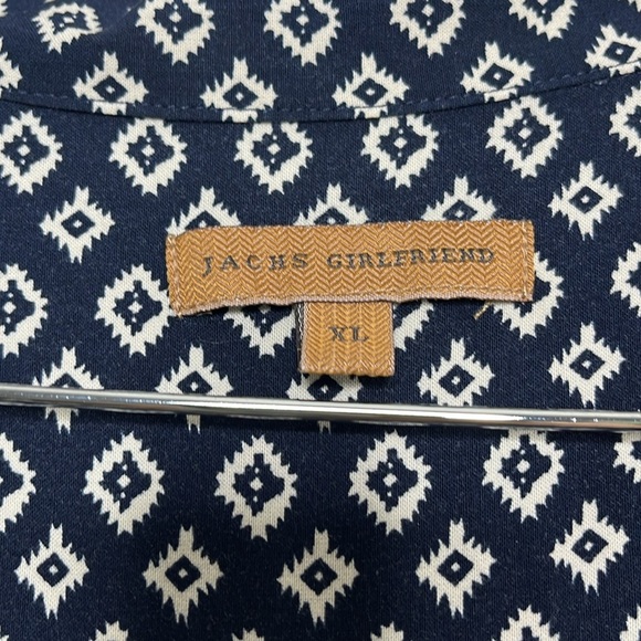 Jachs Girlfriend Black Diamond Button Up Blouse Women Size XL - Picture 2 of 5